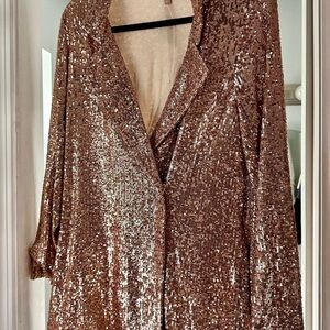 Show Me Your MuMu Gold Sequin Blazer Mini Dress